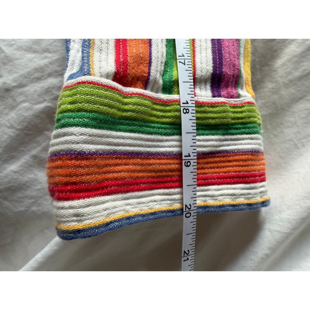 Vtg 70s Ellen Tracy Cropped Rainbow Stripe Dagger Collar Jacket Blazer Top ILGWU - Picture 5 of 8